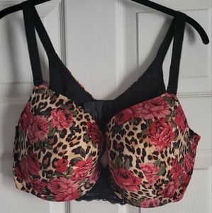 Rose and Cheetah Print Bra NWOT